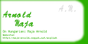 arnold maja business card